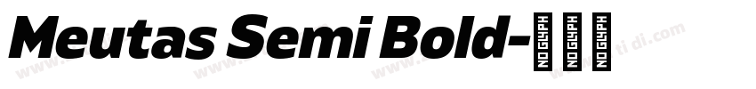 Meutas Semi Bold字体转换